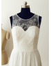 Ivory Lace Chiffon Wedding Dress